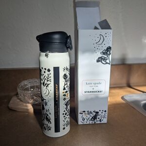Starbucks x Kate Spade Year Of Rabbit 17oz Thermal Mug Black White Limited Editi